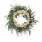 Glitzhome® 28"D Christmas Greenery PE Eucalyptus Wreath with Red Berries